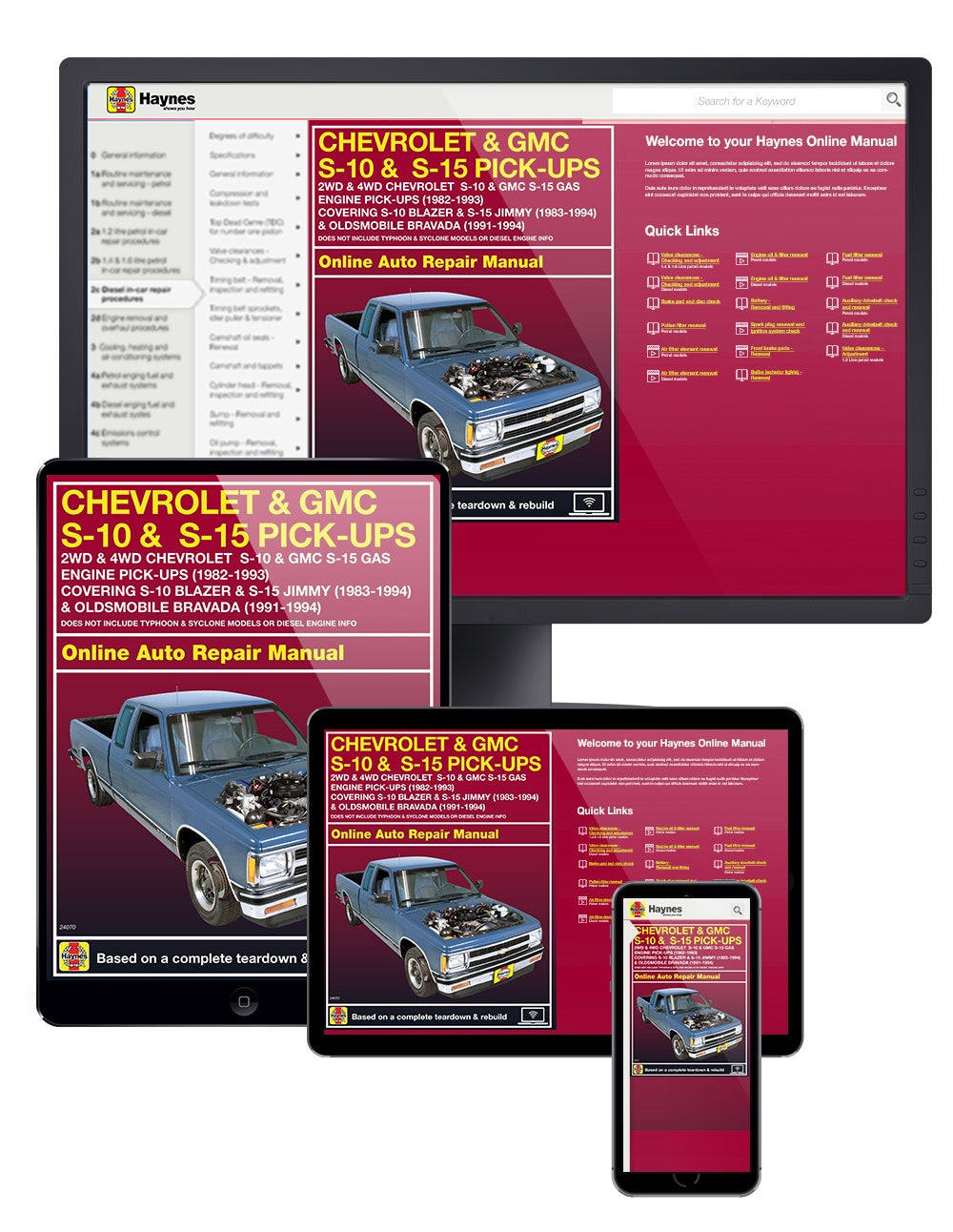 Chevrolet S-10 & GMC S-15 Gas Pick-ups (82-93) including S-10 Blazer & S-15 Jimmy (83-94) & Oldsmobile Bravada (91-94) Haynes Repair Manual