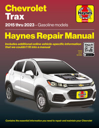 Front cover of a Haynes Chevrolet Trax repair manual
