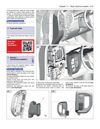 Technical manual page with illustrations and text on a car's electrical system