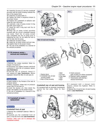 Technical diagram and instructions for gasoline engine repair on a white background