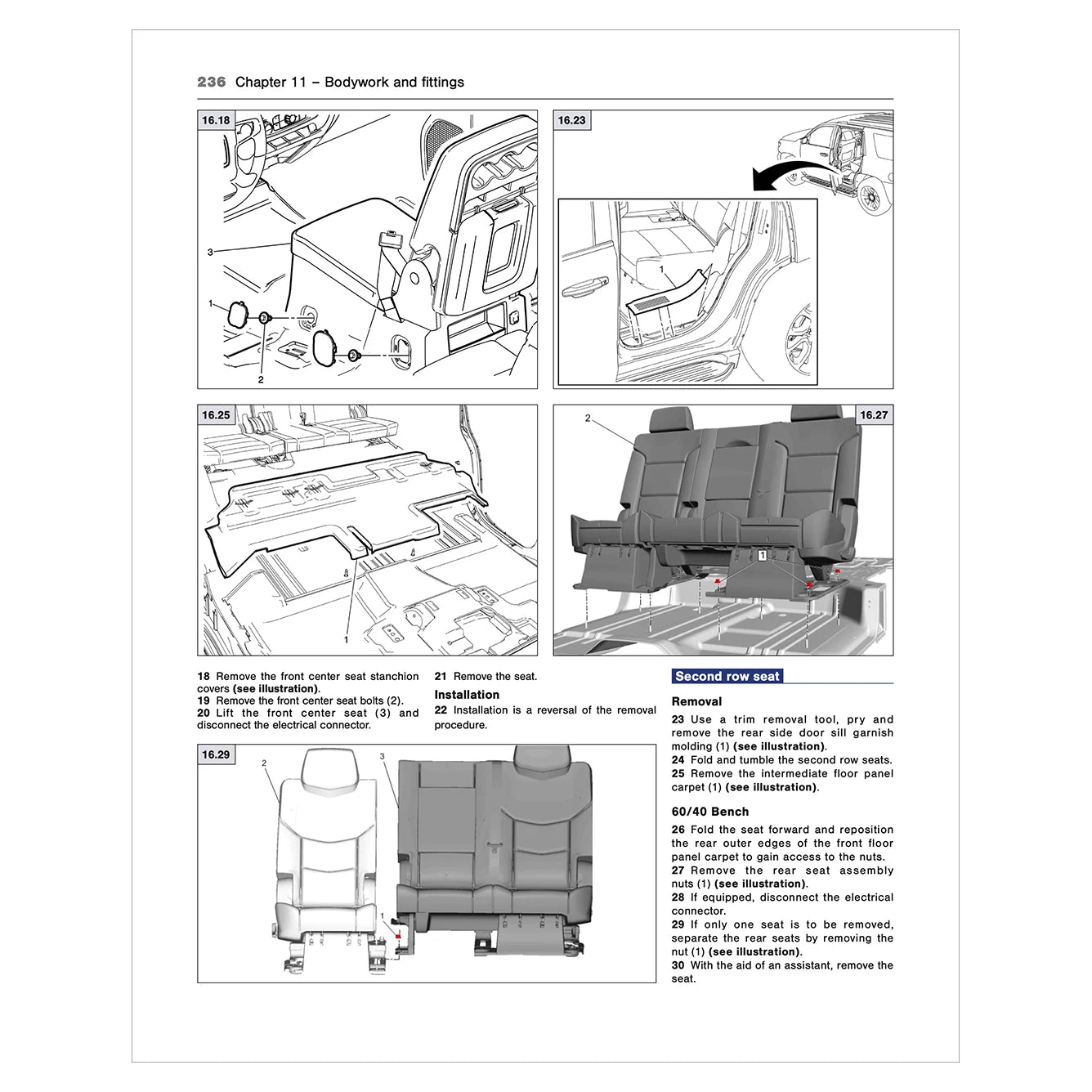 Technical diagram of a vehicle's interior components and assembly process.
