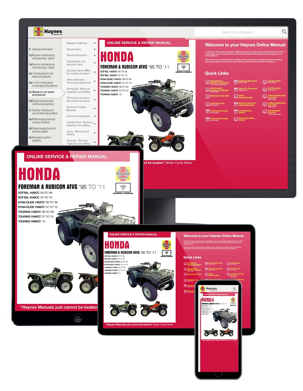 Honda Foreman 400 (95-03), Foreman 450 (98-04), & Rubicon 500 (01-11) ATV Haynes Repair Manual
