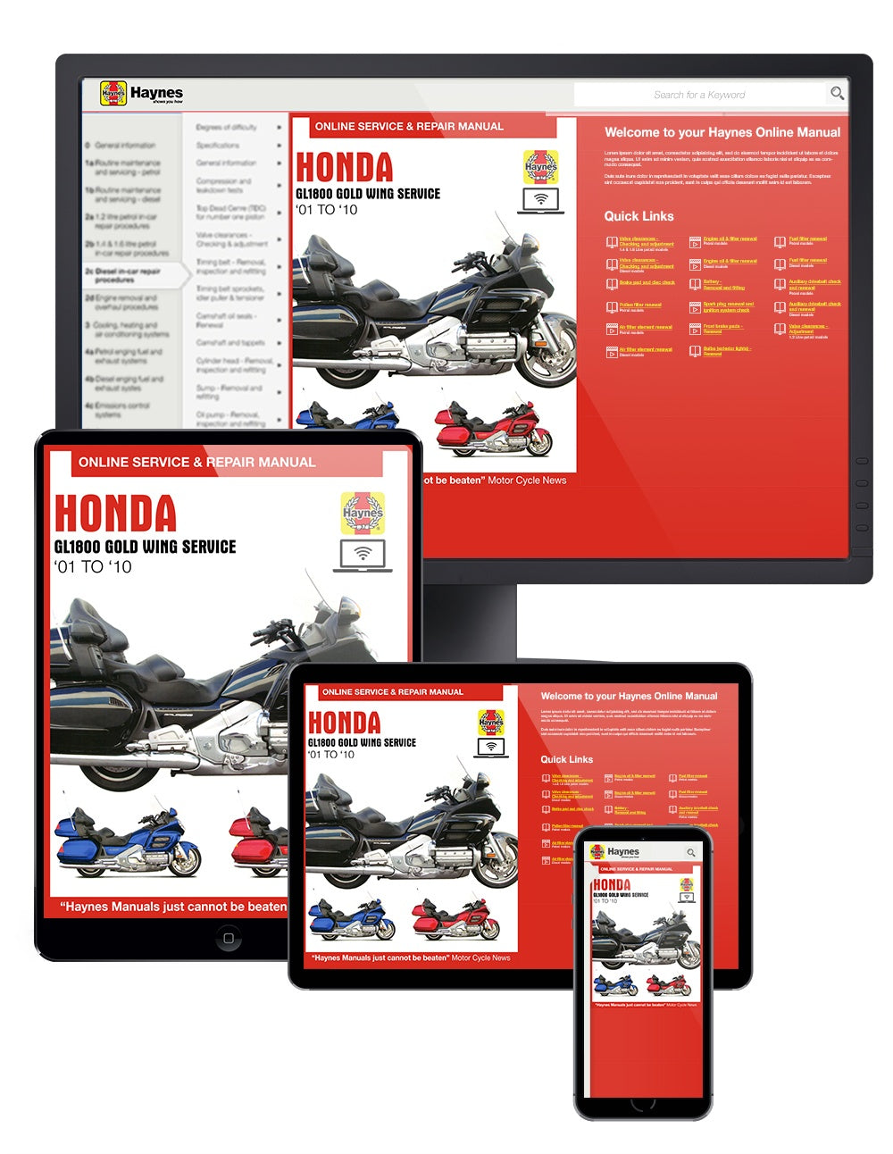 Honda GL1800 Gold Wing (01-10) Haynes Repair Manual