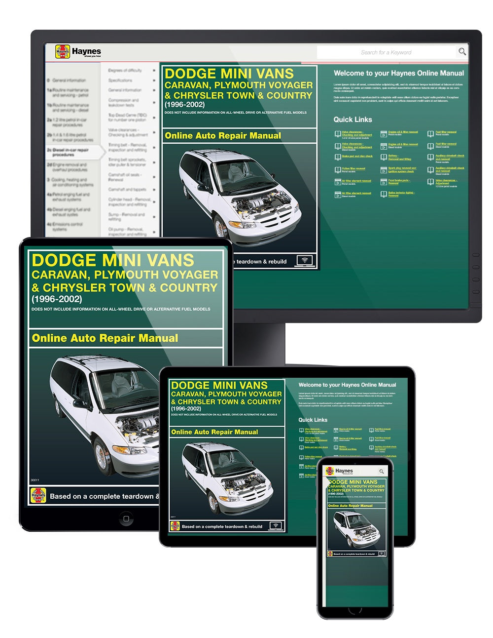 Dodge Caravan, Plymouth Voyager & Chrysler Town & Country inc. Grand Caravan (96-02) Haynes Repair Manual