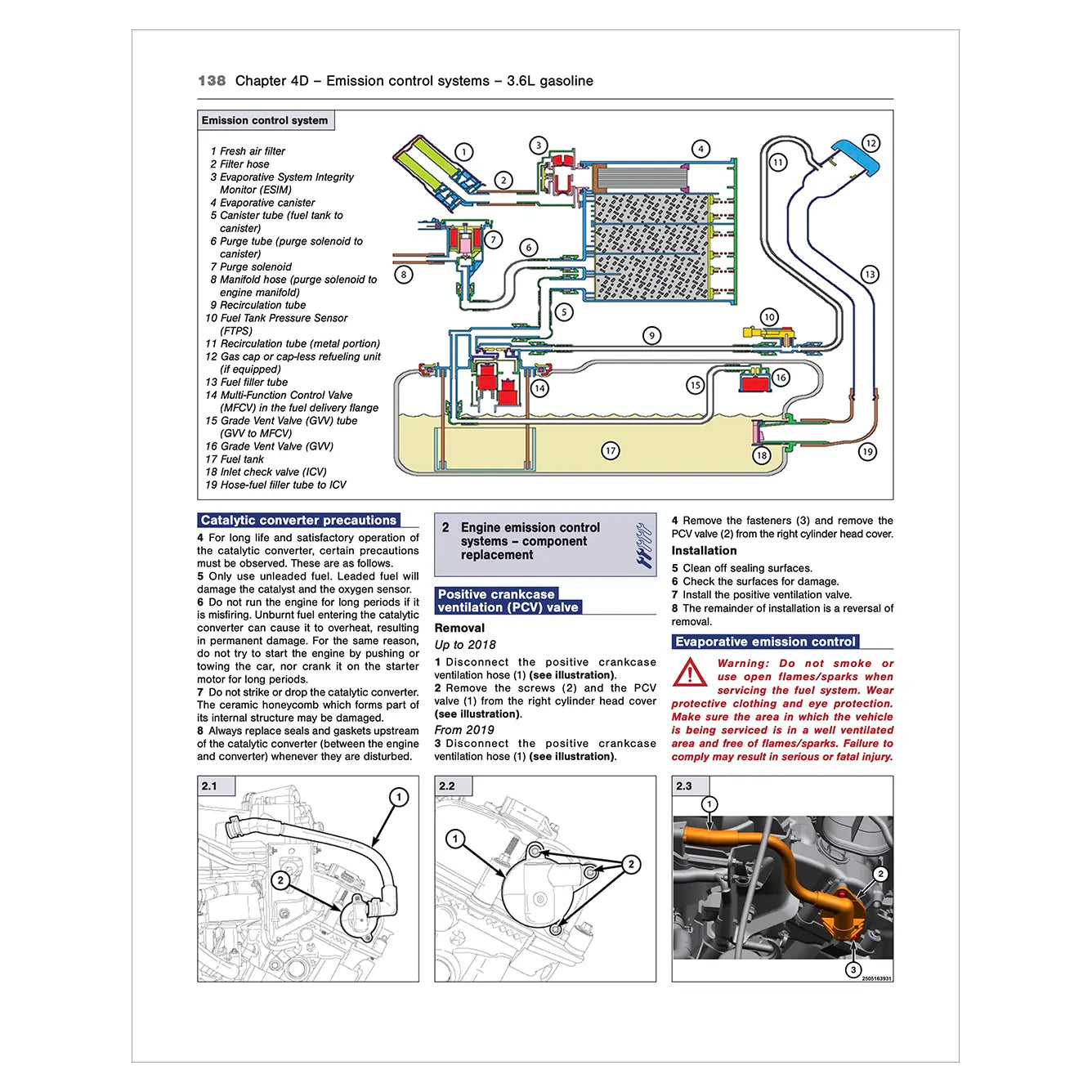 Technical diagram of an emission control system on a white background