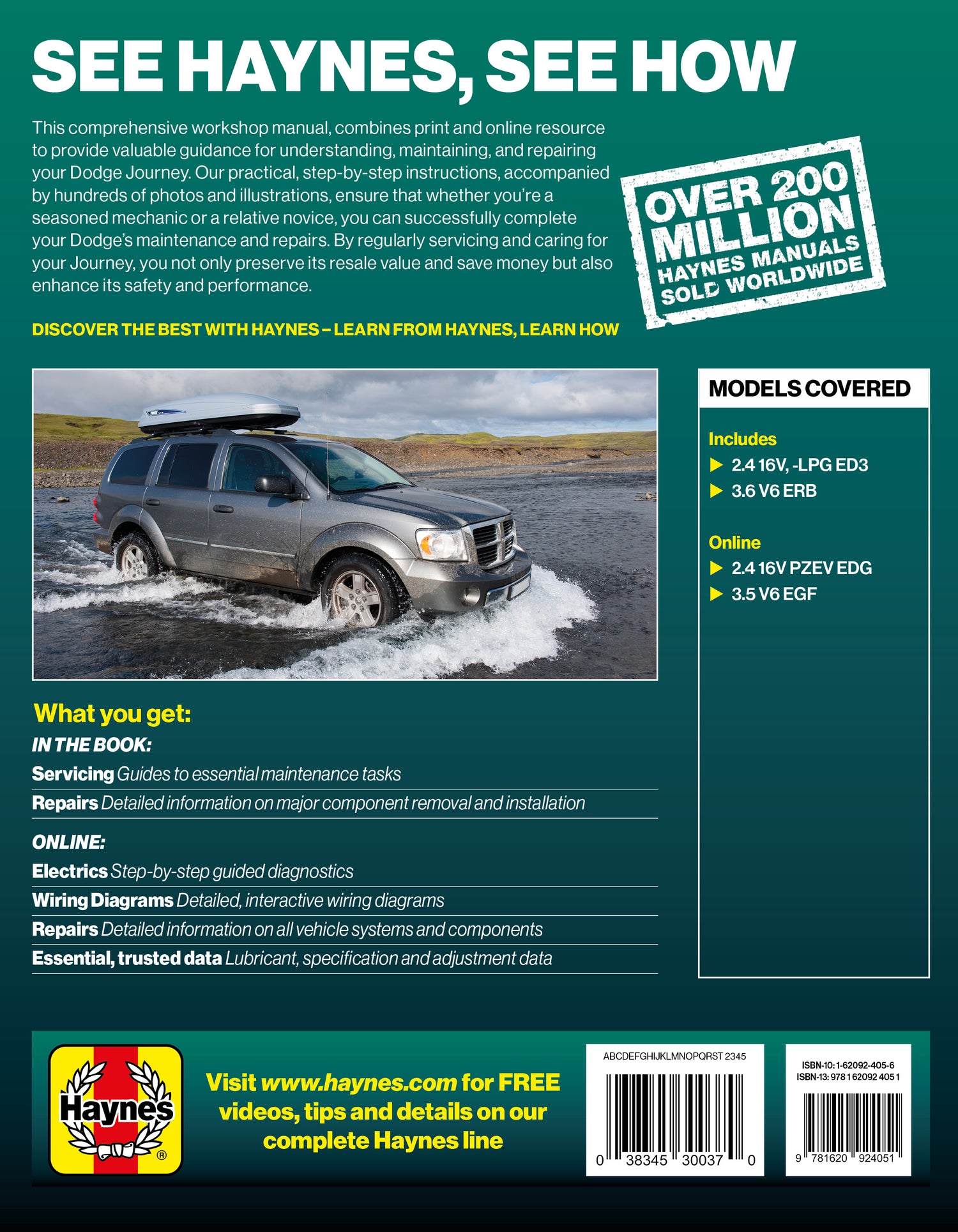 Back cover of a Haynes repair manual