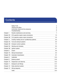 Dodge Dart Contents page