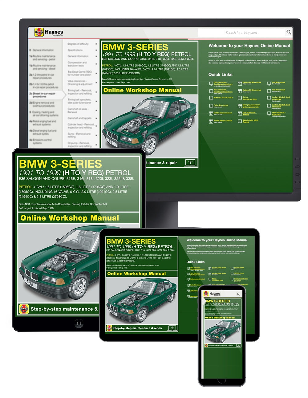 BMW 3-Series Petrol (Apr 91 - 99) Haynes Repair Manual