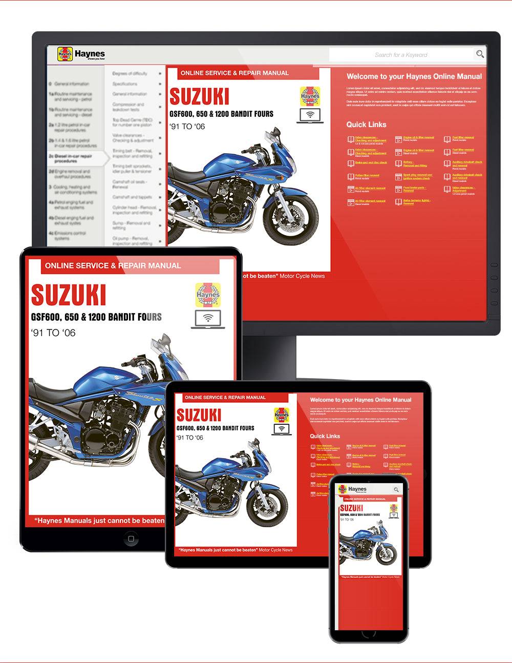 Suzuki GSF600/650 & 1200 Bandit (95-06) Haynes Repair Manual