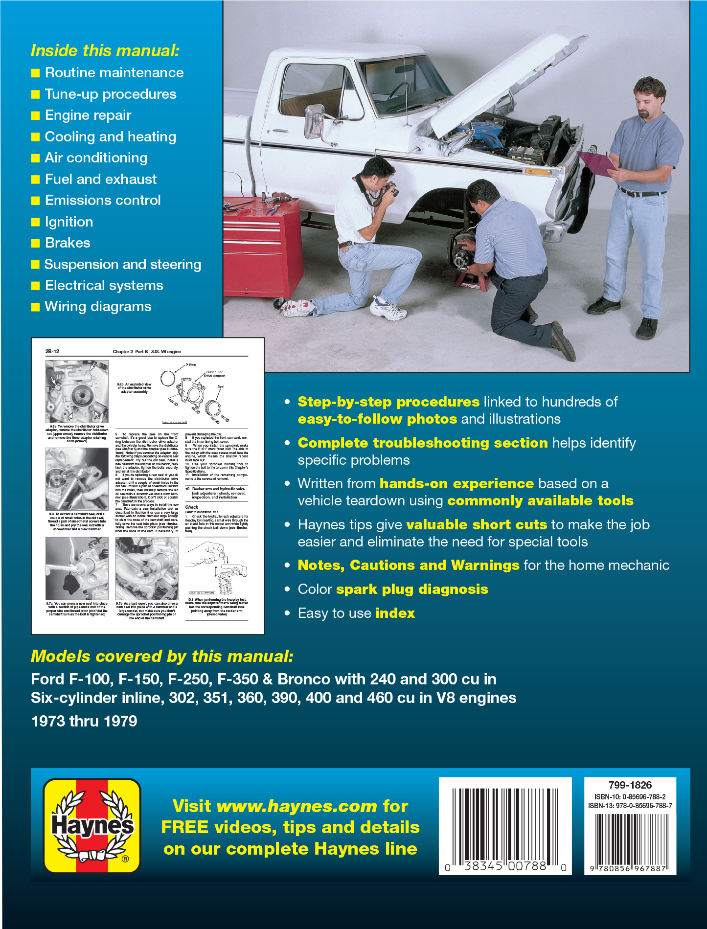 Ford Pick-Ups F-100-F-350 & Bronco (73-79) Haynes Repair Manual