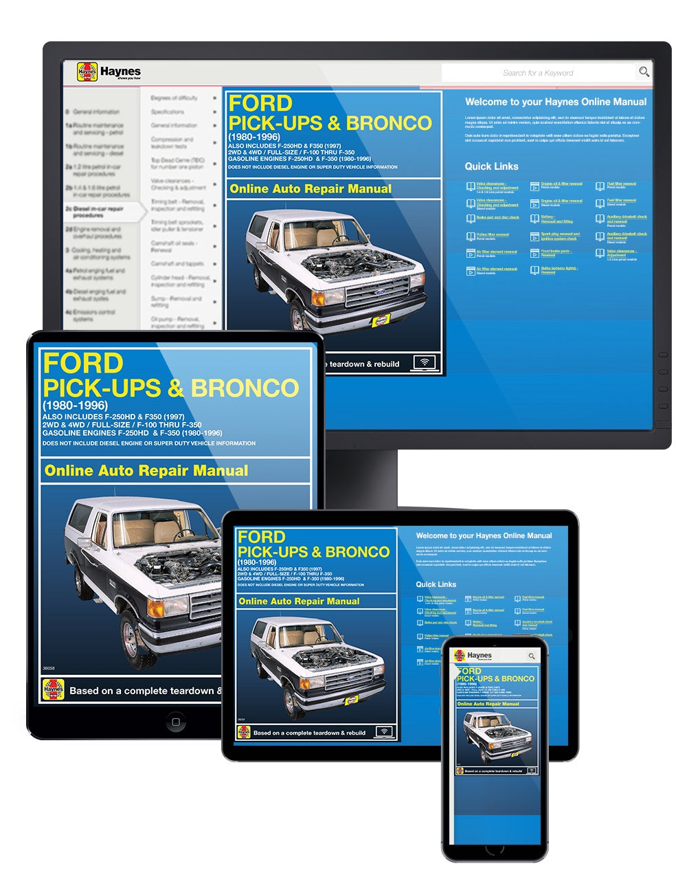 Ford Pick-Ups F-100-F-350 & Bronco (80-96) & F-250HD & F-350 (97) Haynes Repair Manual