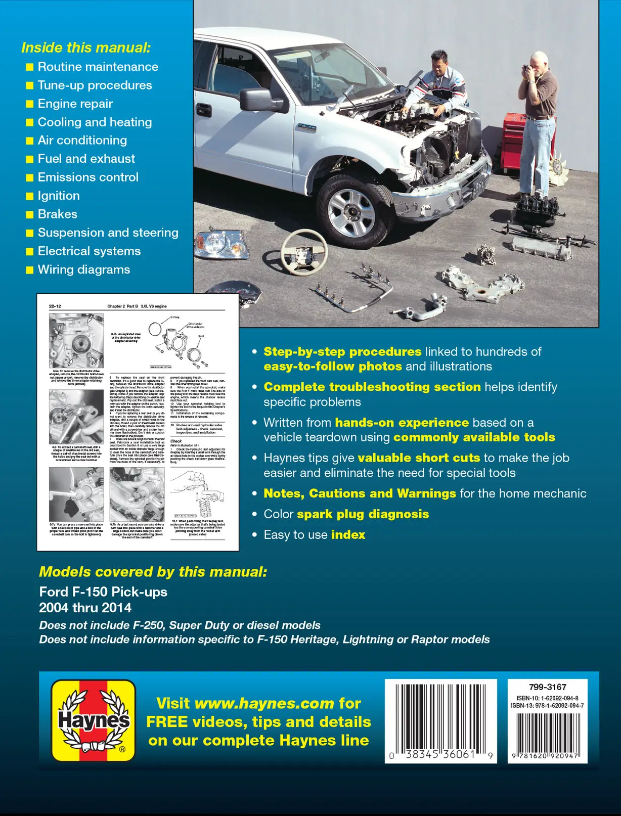 Ford full-size Gas F-150 2WD & 4WD (04-14) Haynes Repair Manual