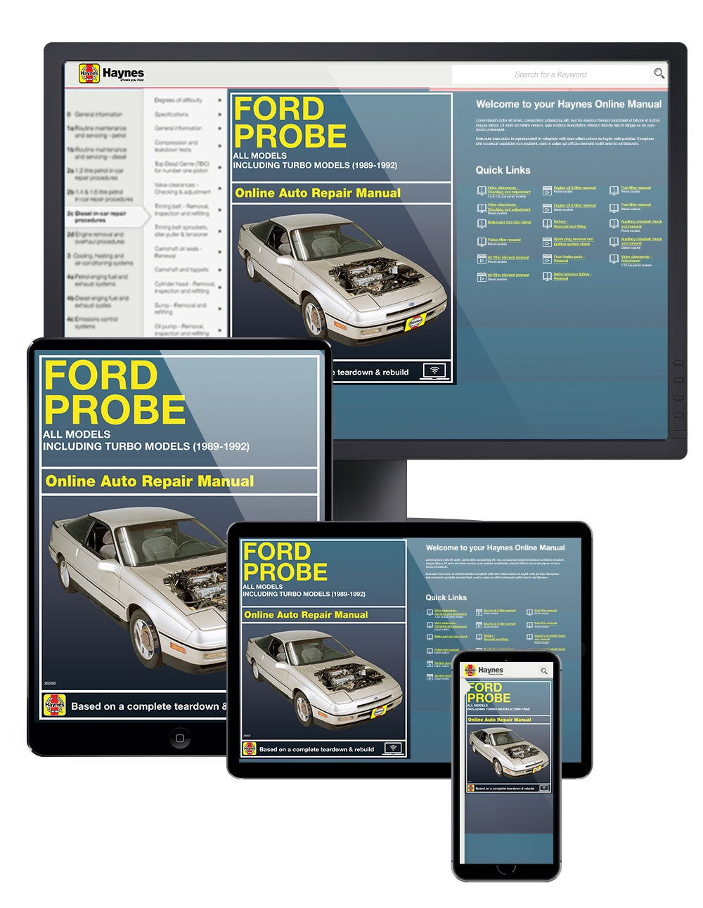 Ford Probe including Turbo Models (89-92) Haynes Online Manual