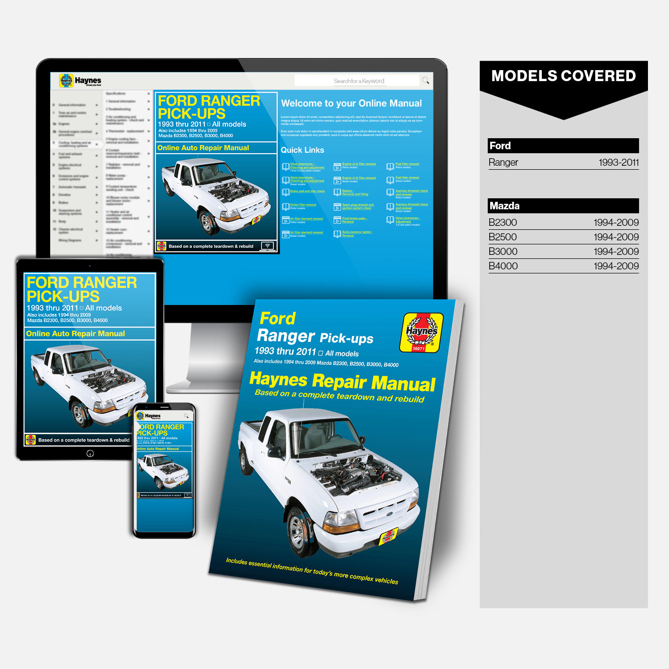Ford Ranger (93-11) & Mazda B2300/B2500/B3000/B4000 (94-09) Haynes
