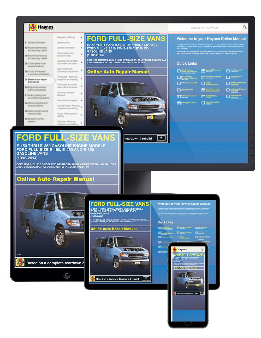 Ford Full-Size E-150-E-350 Petrol Vans (92-14) Haynes Repair Manual
