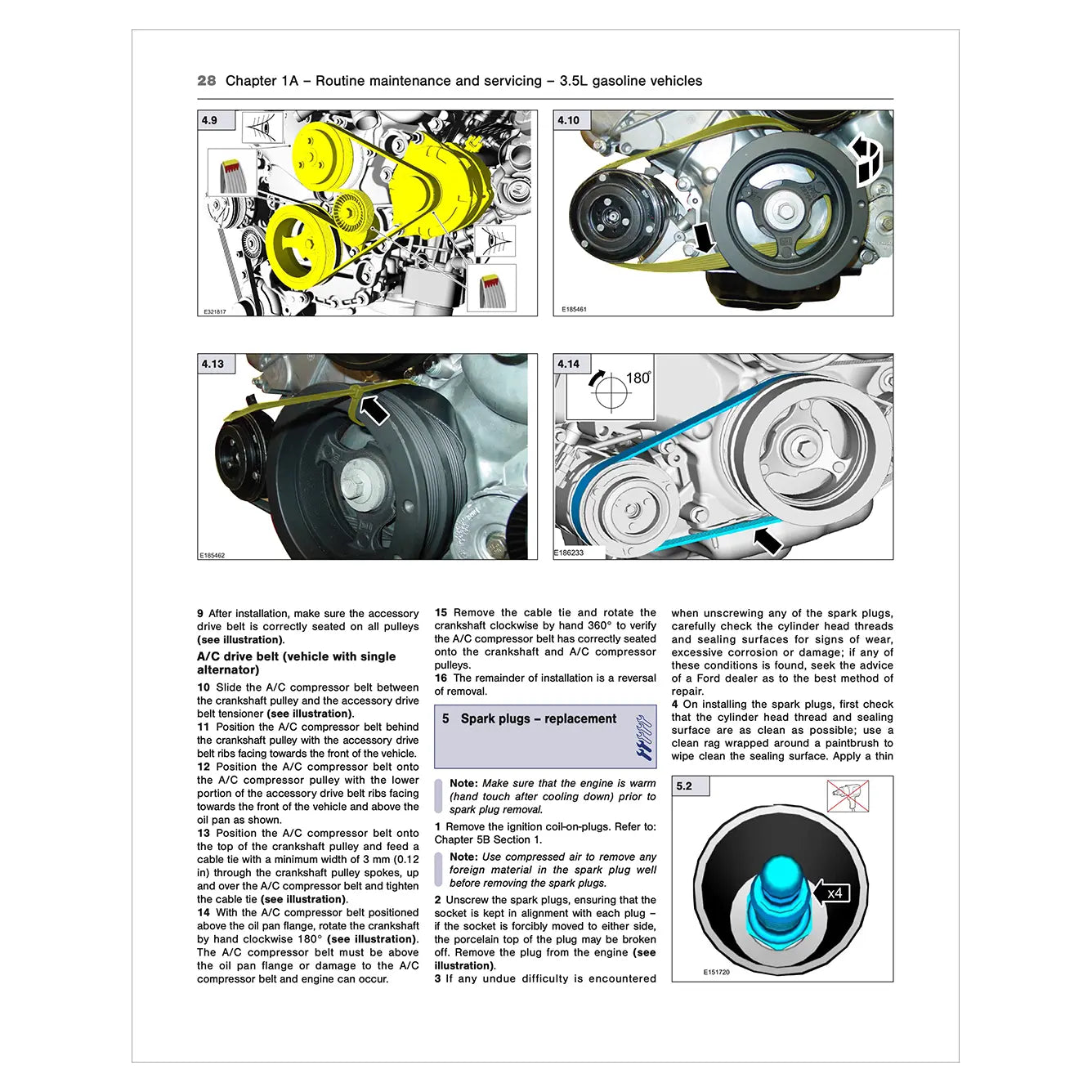 Technical manual page with automotive diagrams and text on a white background