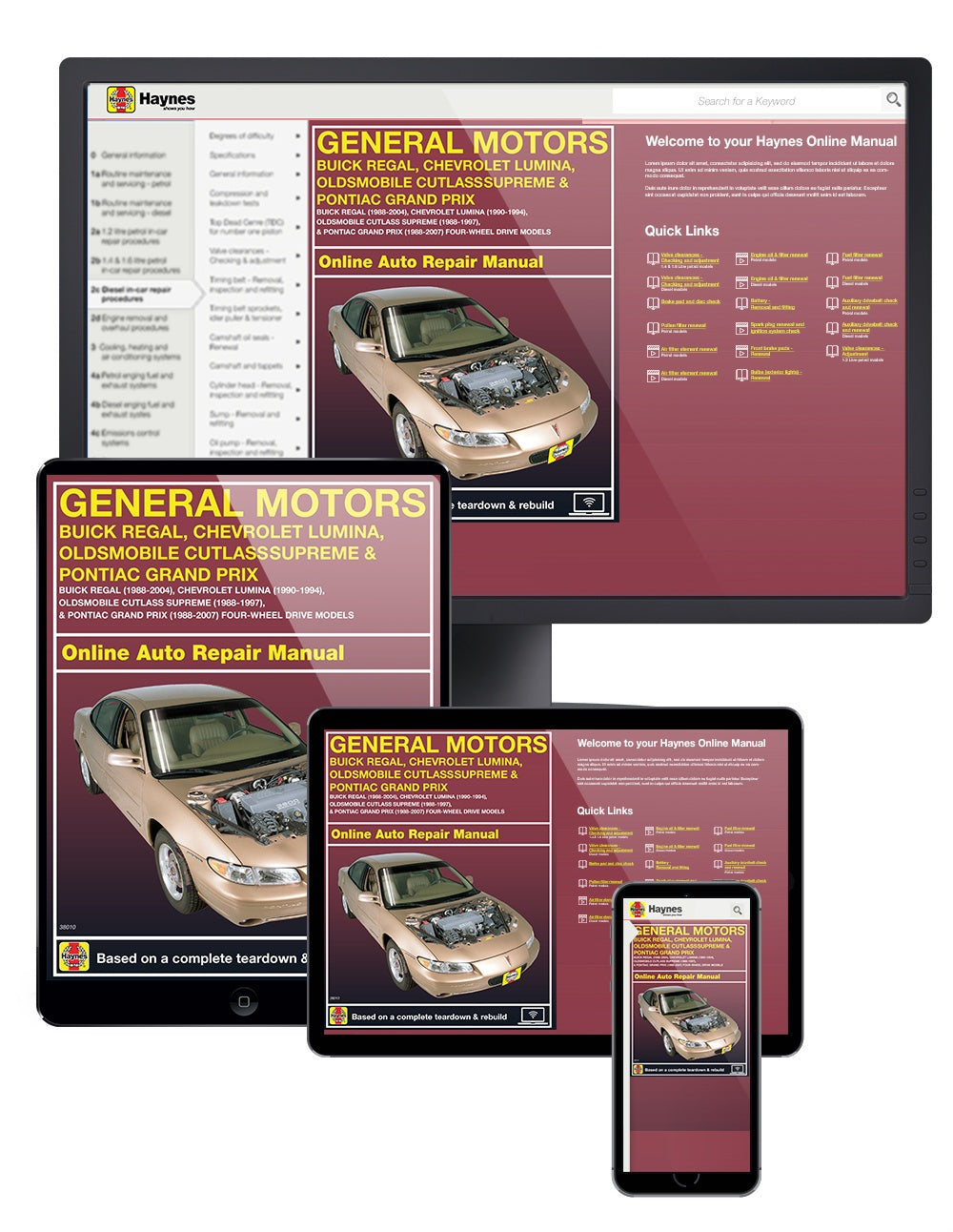 General Motors FWD models Buick Regal (88-04), Chevrolet Lumina (1990-1994), Olds Cutlass Supreme (88-97), & Pontiac Grand Prix (88-07) Haynes Repair Manual