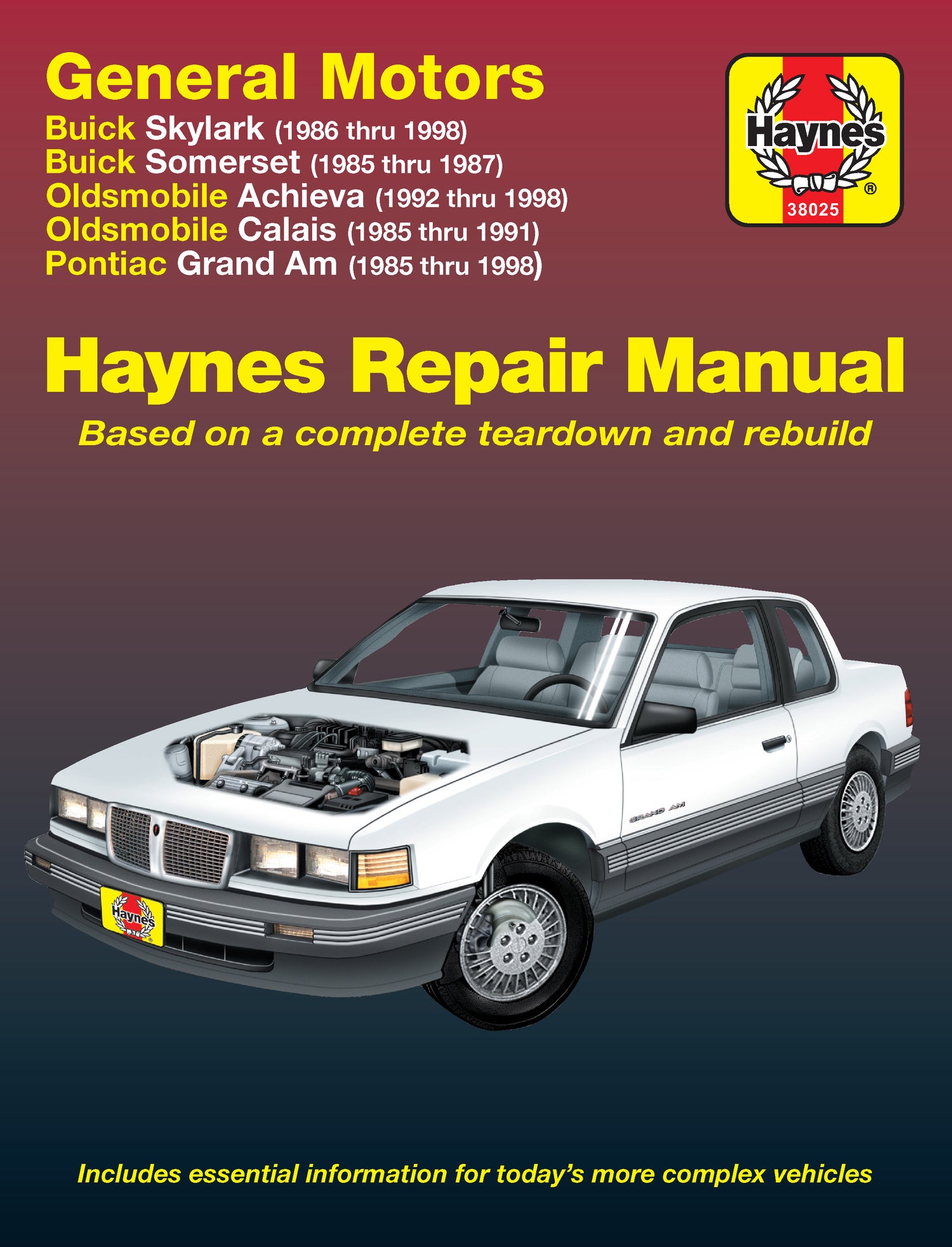 General Motors covering Buick Skylark (86-98), Buick Somerset (85-87), Oldsmobile Achieva (92-98), Oldsmobile Calais (85-91), & Pontiac Grand Am (85-98) (inc. Pontiac 2.3L Quad 4) Haynes Repair Manual (USA)