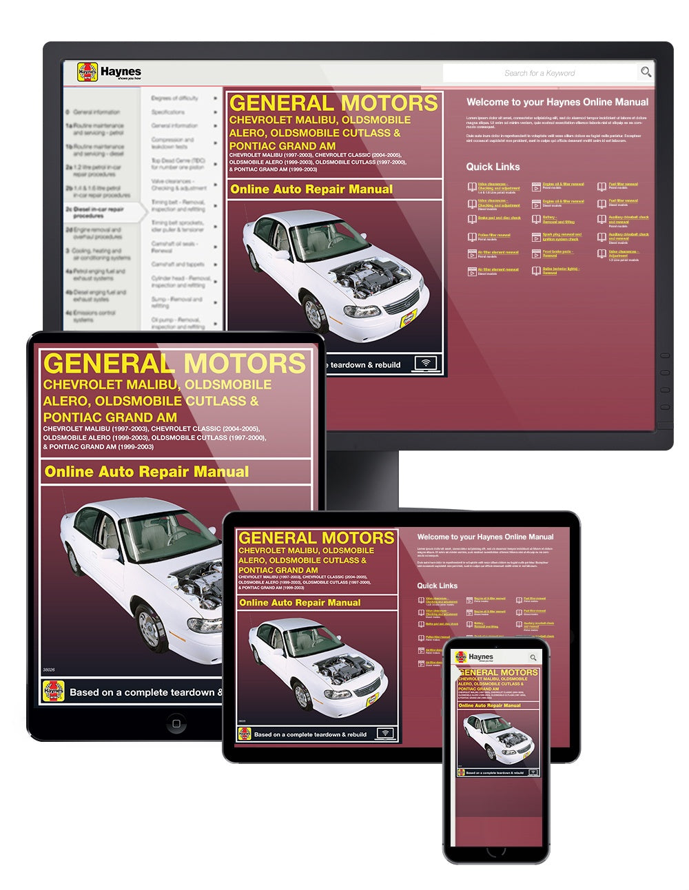 General Motors covering Chevrolet Malibu (97-03), Oldsmobile Alero (99-03), Oldsmobile Cutlass (97-00), & Pontiac Grand Am (99-03) Haynes Repair Manual