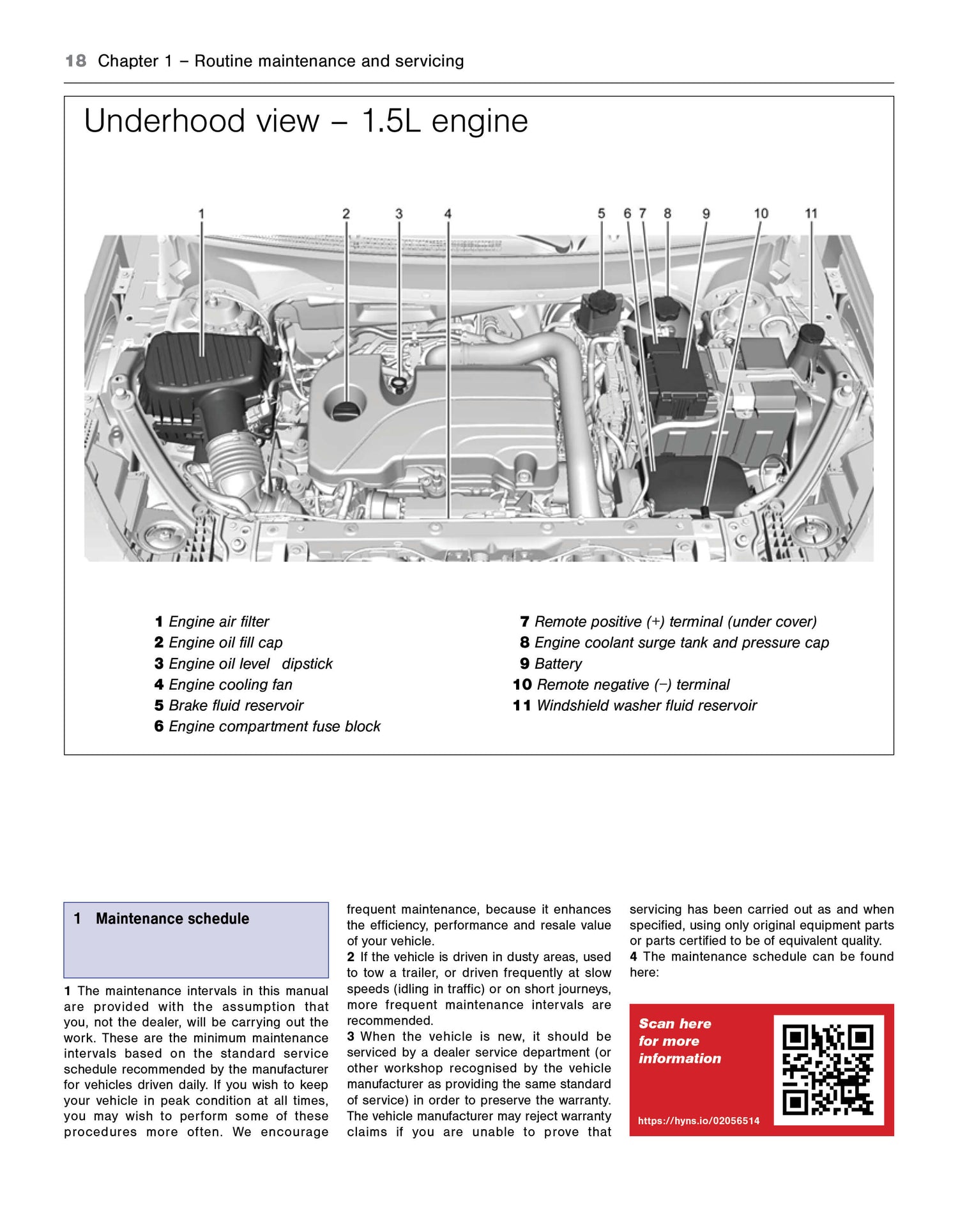 Detailed engine and drivetrain diagram from GMC Terrain Haynes Repair Manual 2018–2024 edition.