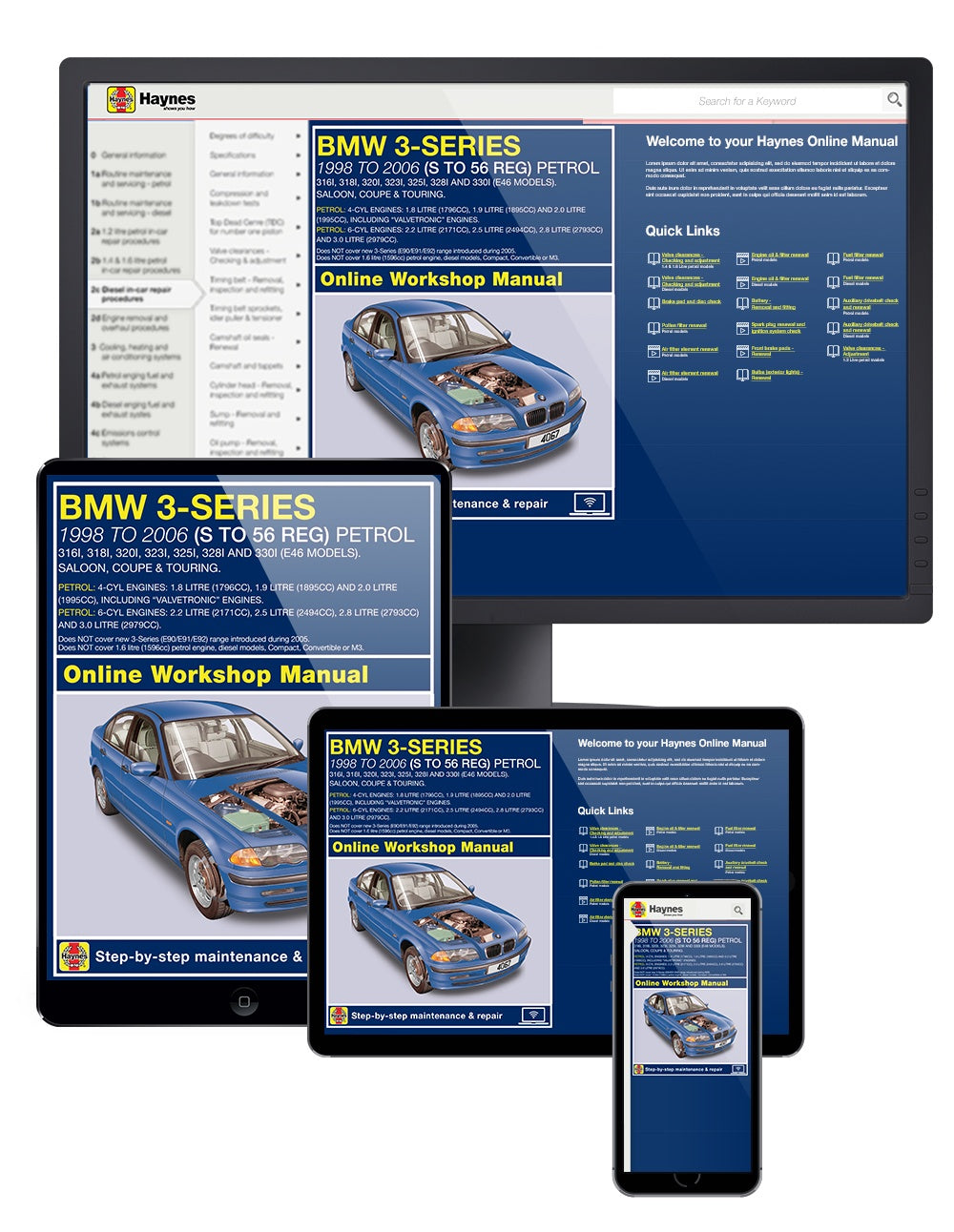 BMW 3-Series Petrol (Sept 98 - 06) Haynes Repair Manual