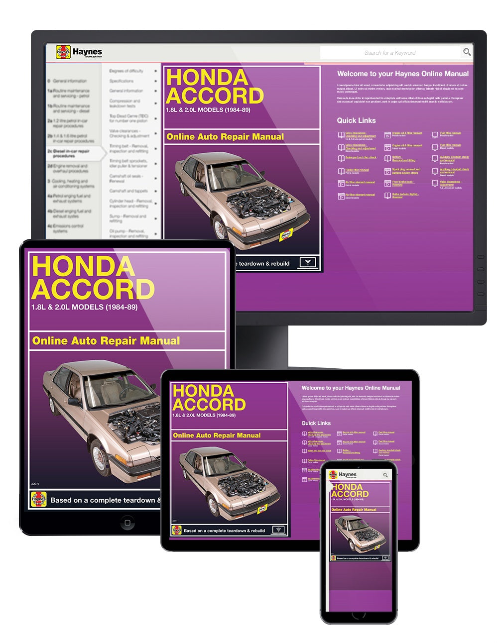 Honda Accord 1.8L & 2.0L Models (84-89) Haynes Online Manual