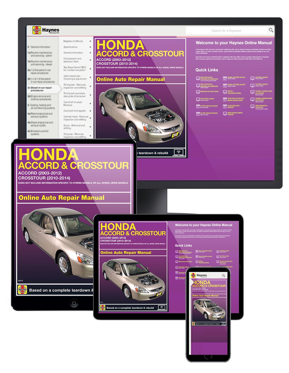 Honda Accord (03-12) & Crosstour (10-14) Haynes Repair Manual