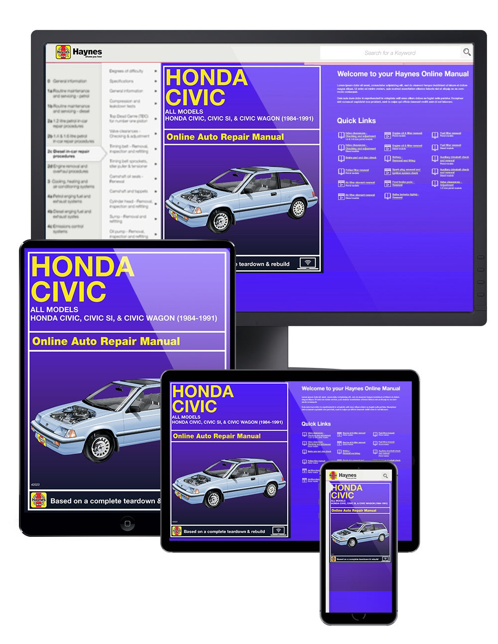 Honda Civic, Civic Si, & Civic Wagon (84-91) Haynes Repair