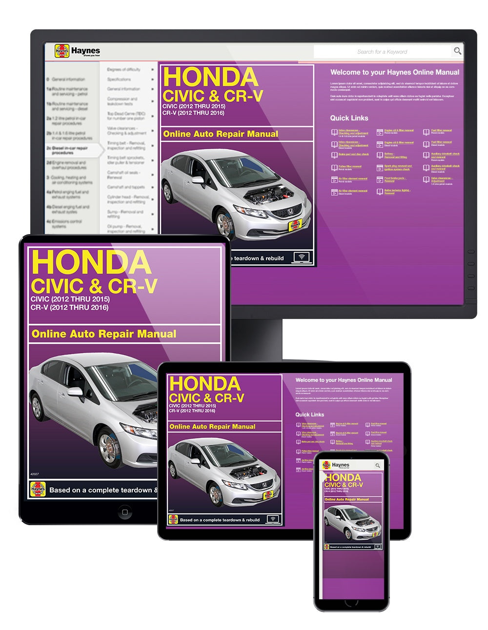 Honda Civic (12-15) & CR-V (12-16) Haynes Manual