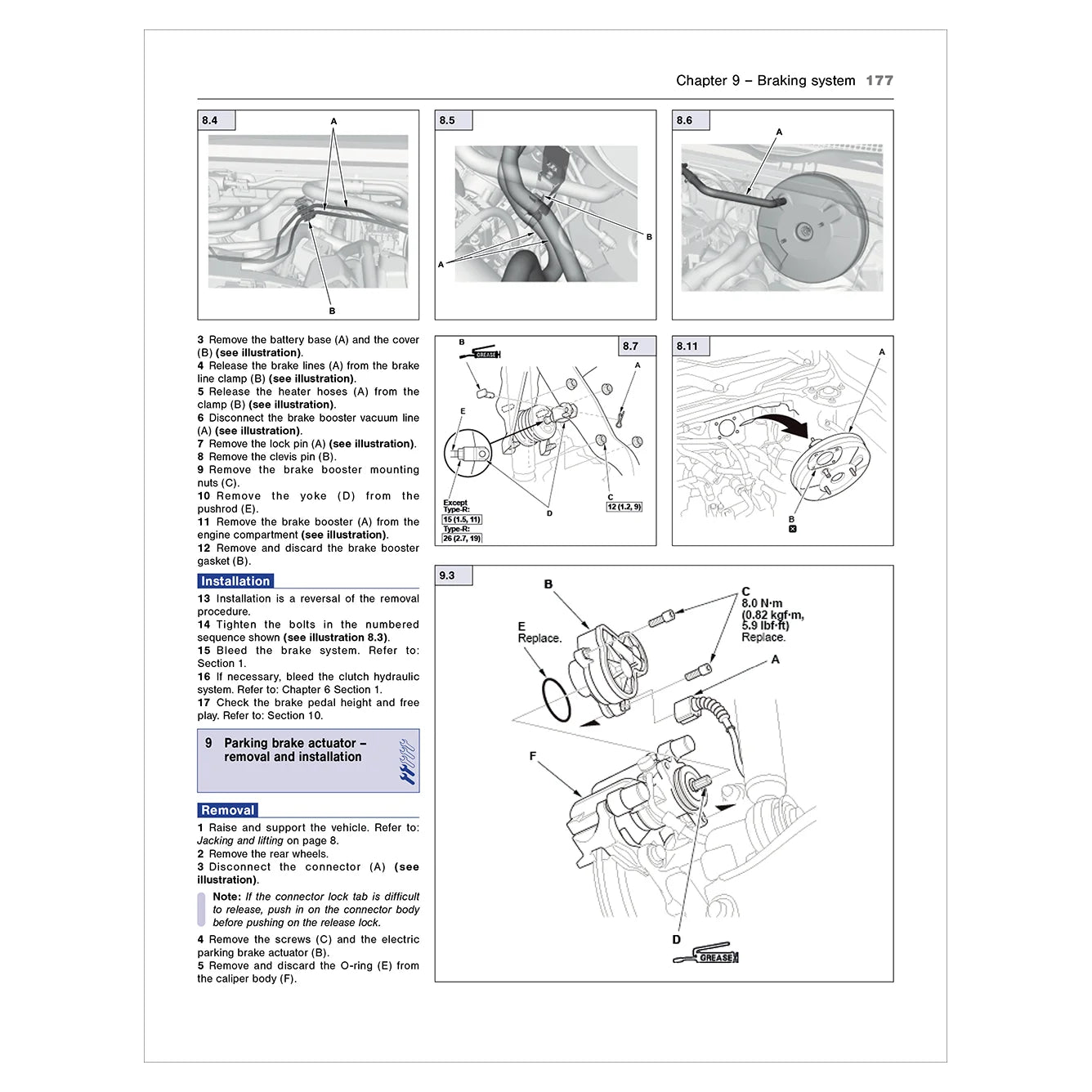 Technical diagram and text from a vehicle maintenance manual on a white background