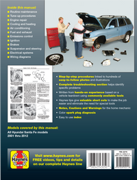 Hyundai Sante Fe (2001-2012) Haynes Repair Manual
