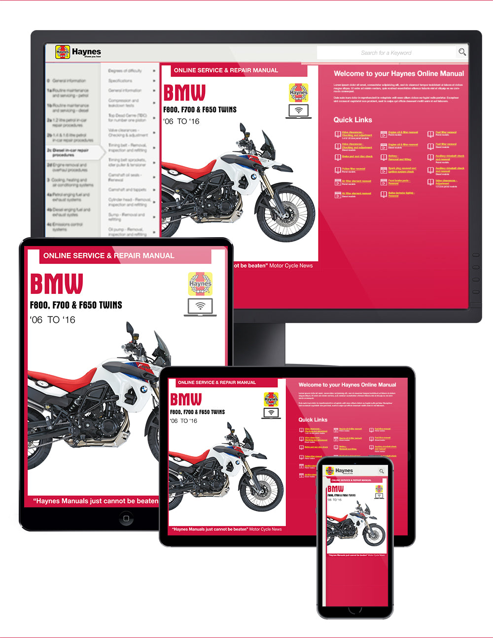 「中古」 F800/F700/F650 Haynes Service & BMW F650, F700 & F800 Twins (06-16) Haynes Repair Manual – Haynes