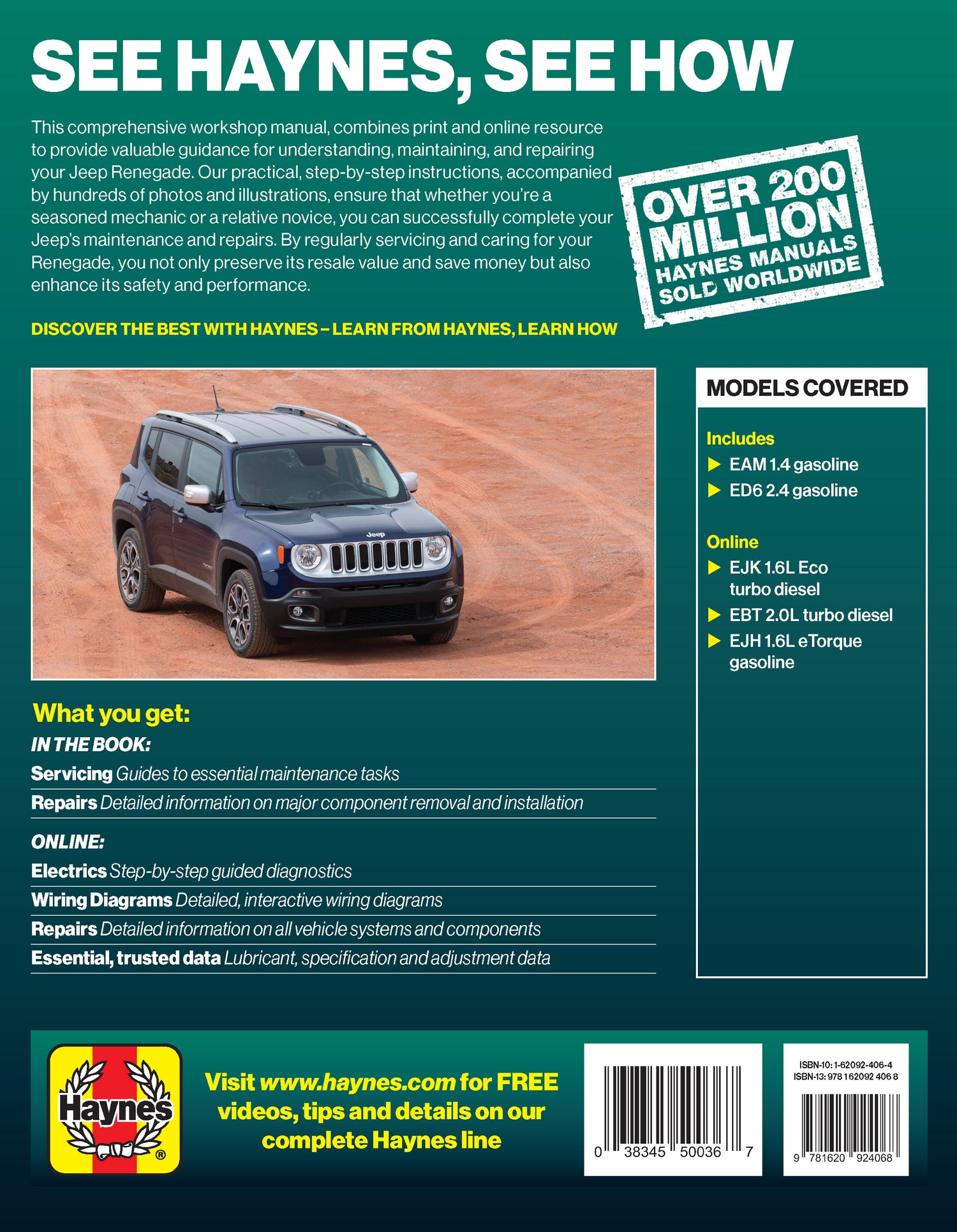 Jeep Renegade (2015 - 2018) Haynes Repair Manual