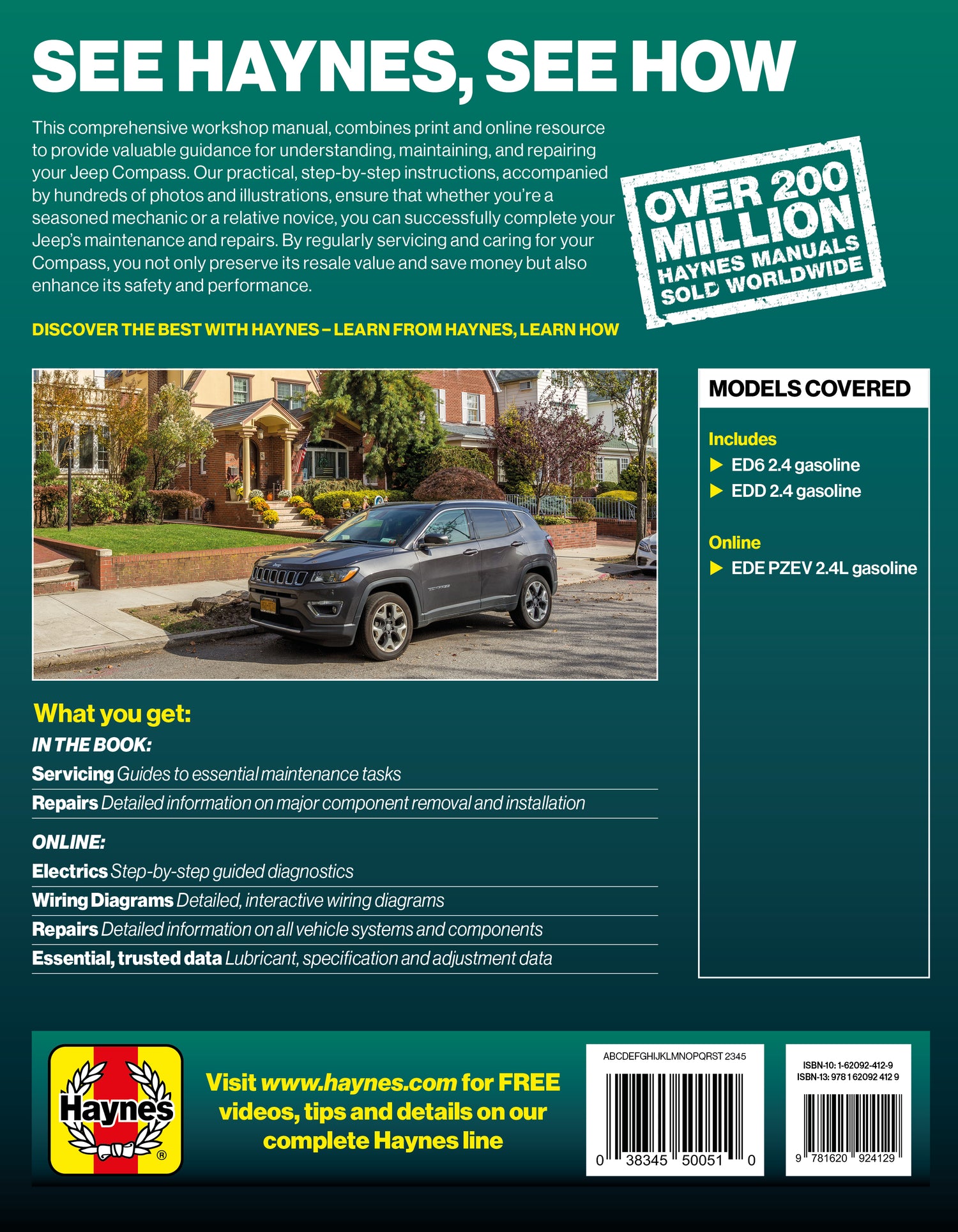 Back cover of a Haynes repair manual