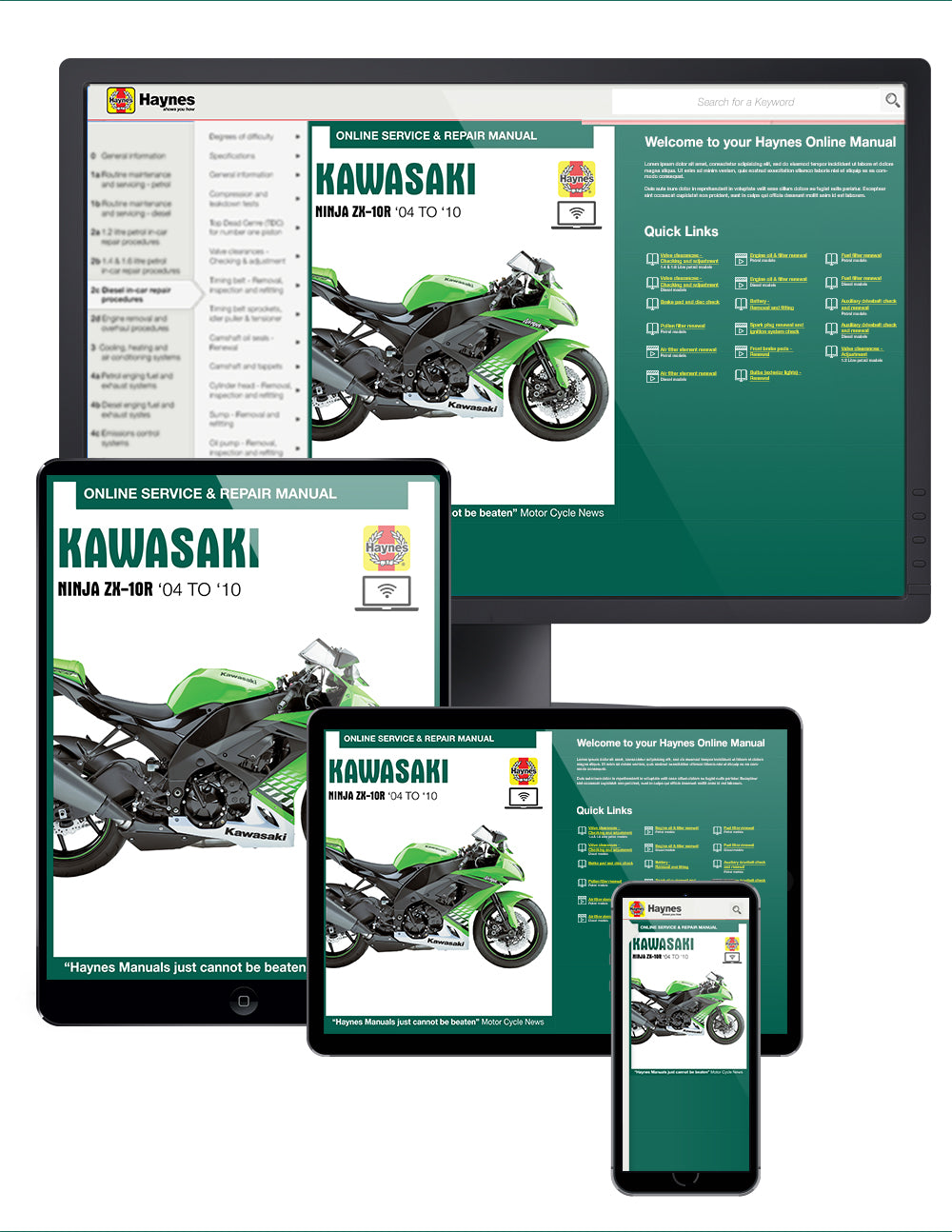 Kawasaki Ninja ZX-10R (04-10) Haynes Online Manual Kawasaki Ninja ZX-10R (04-10) Haynes Online Manual