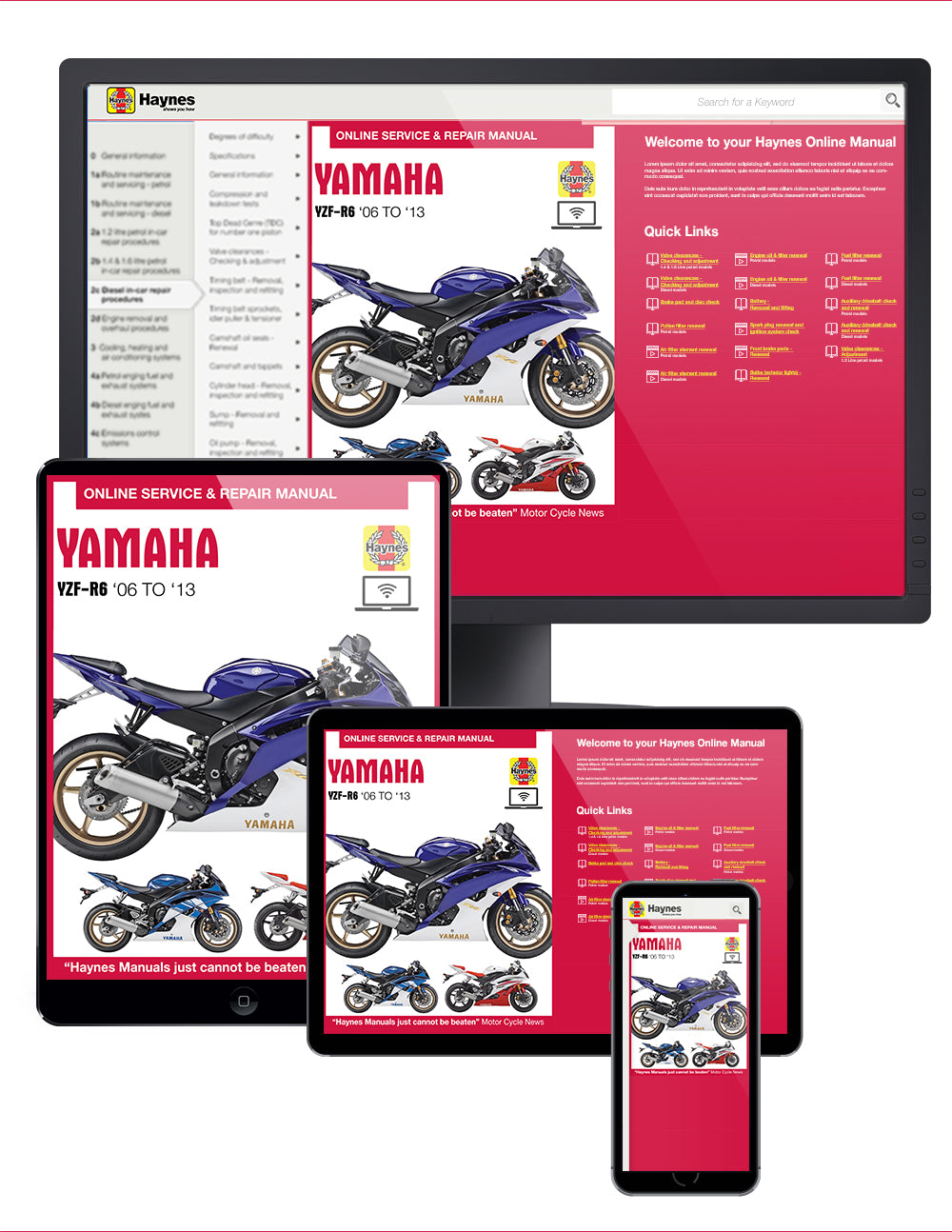 Yamaha YZF-R6 (06-13) Haynes Repair Manual