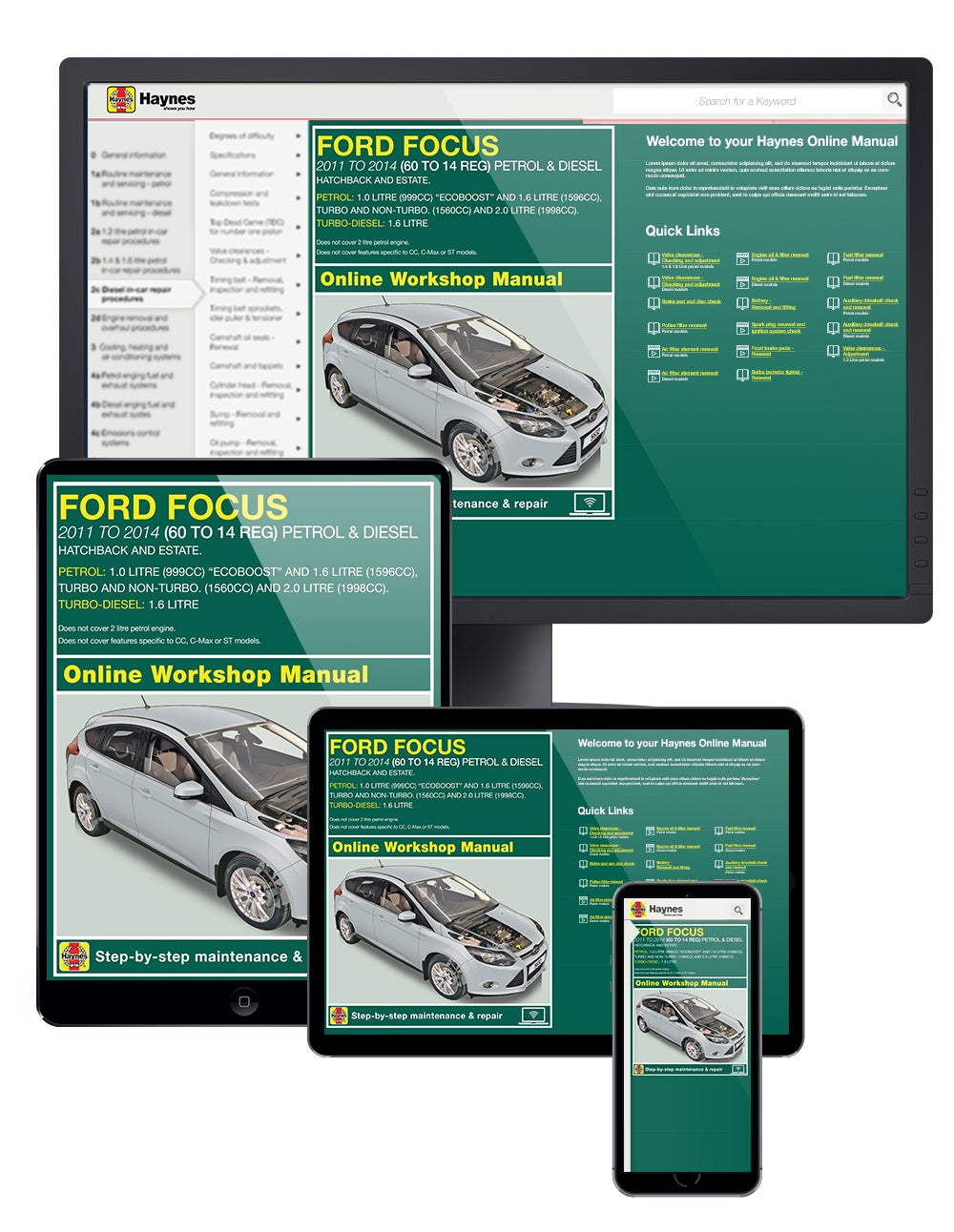 Ford Focus Petrol & Diesel (11 - 14) Haynes Repair Manual