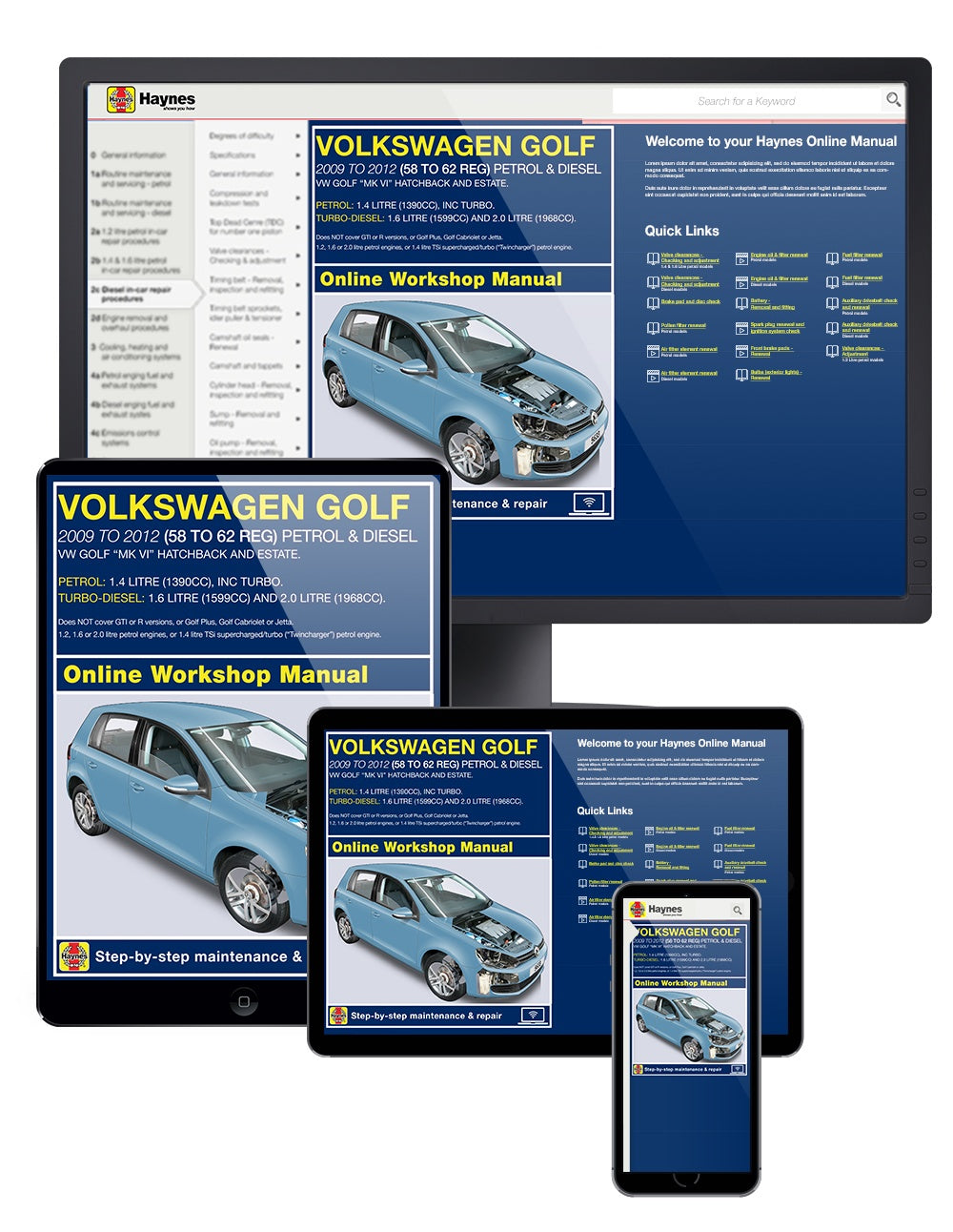 Golf Petrol & Diesel (09 - 12) Haynes Repair Manual