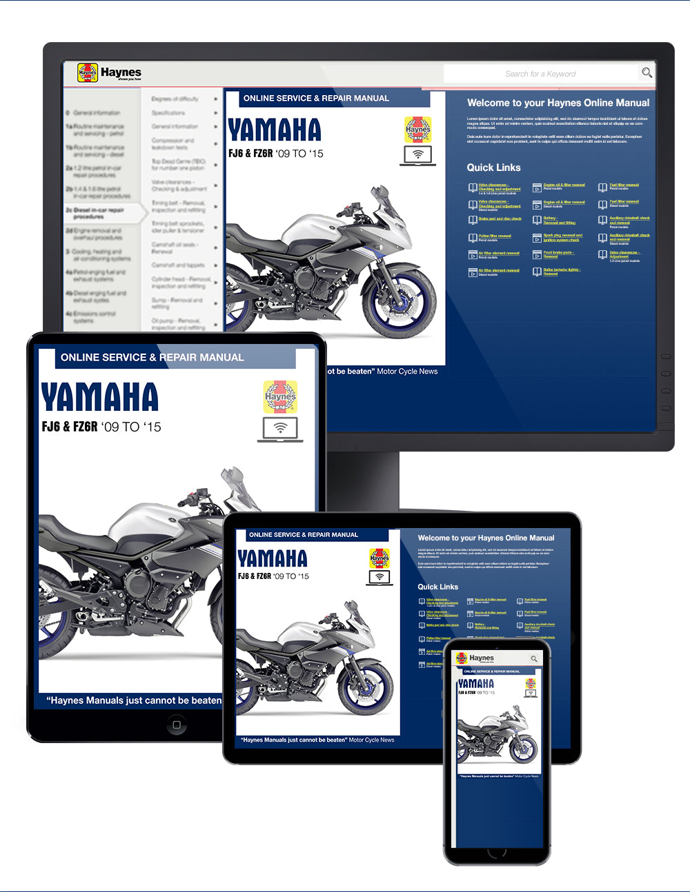 Yamaha FZ6R (09-15) Haynes Repair Manual
