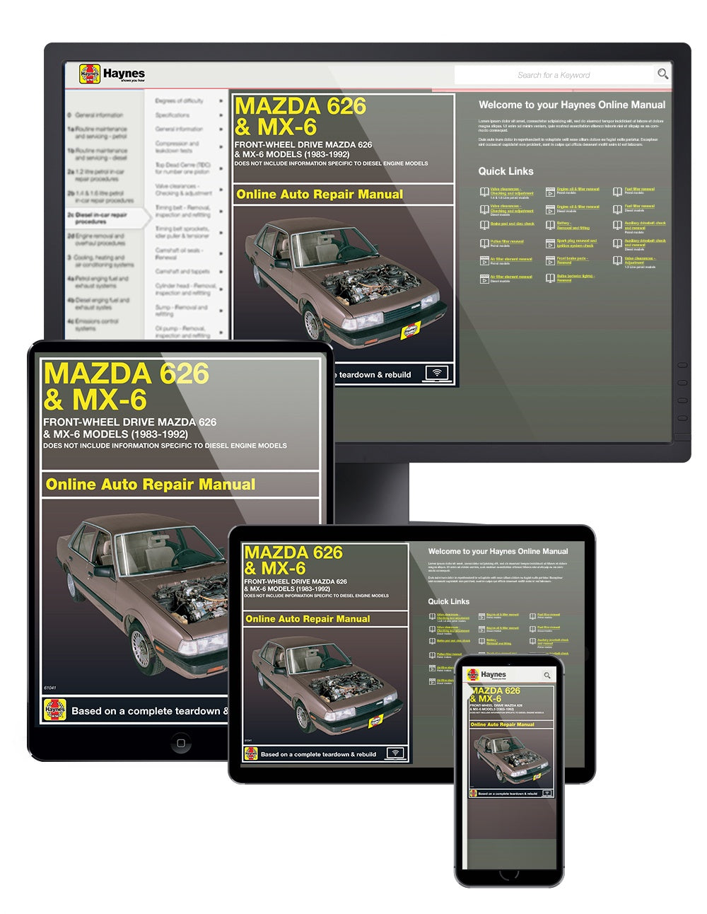 Mazda 626 & MX-6 FWD models (83-92) Haynes Repair Manual