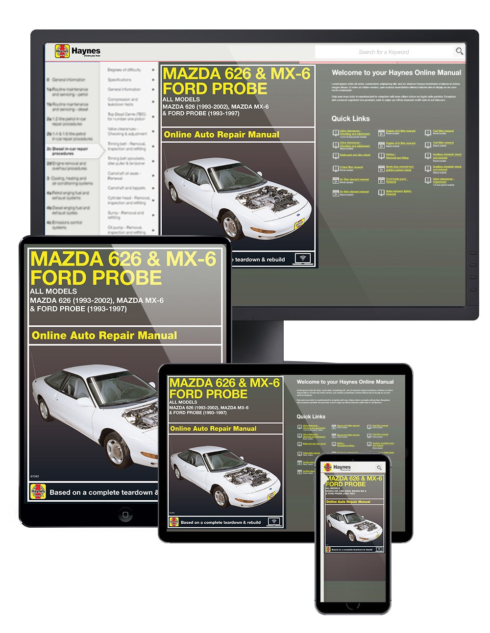 Mazda 626, MX-6 & Ford Probe covering Mazda 626 (93-02), Mazda MX