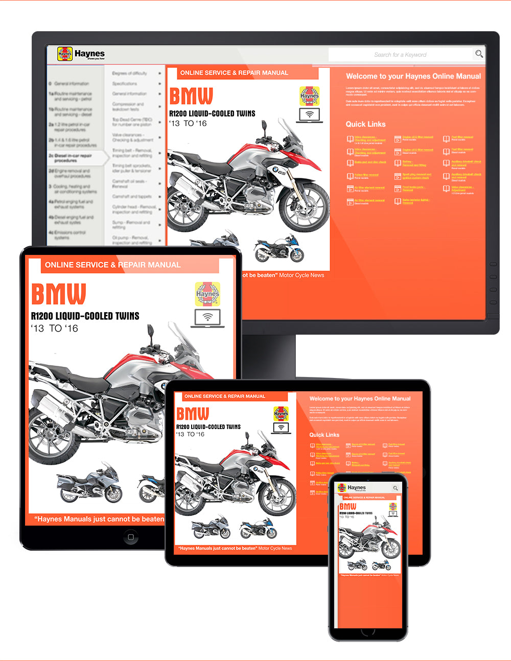 BMW R1200 Liquid-Cooled Twins (13-16) Haynes Repair Manual
