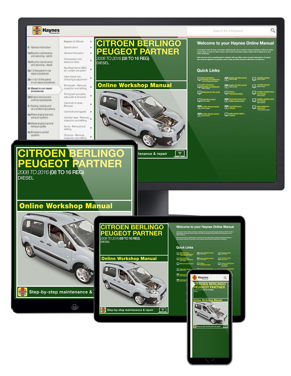 Citroen Berlingo & Peugeot Partner Diesel (June 08 - 16) 08 to 16 Haynes Repair Manual