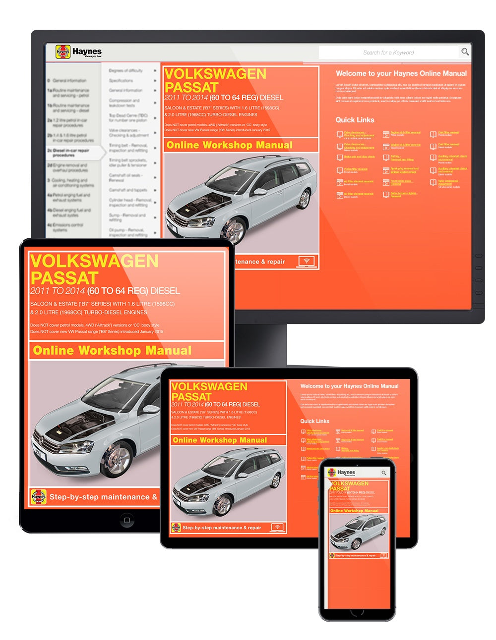 Volkswagen Passat Diesel (11-14) 60 to 64 Haynes Repair Manual