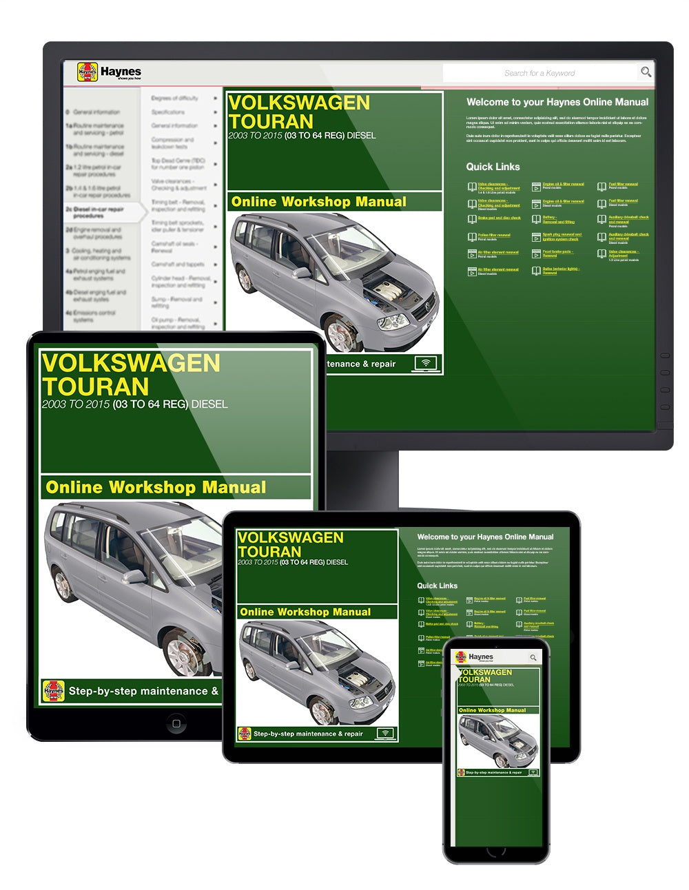 Volkswagen Touran Diesel (03 - 15) 03 to 65 Haynes Repair Manual