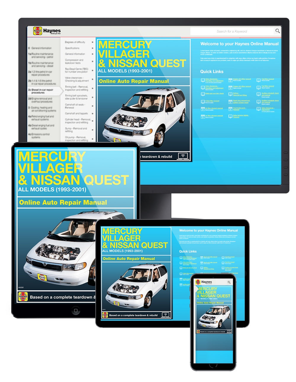 Mercury Villager & Nissan Quest (93-01) Haynes Repair Manual