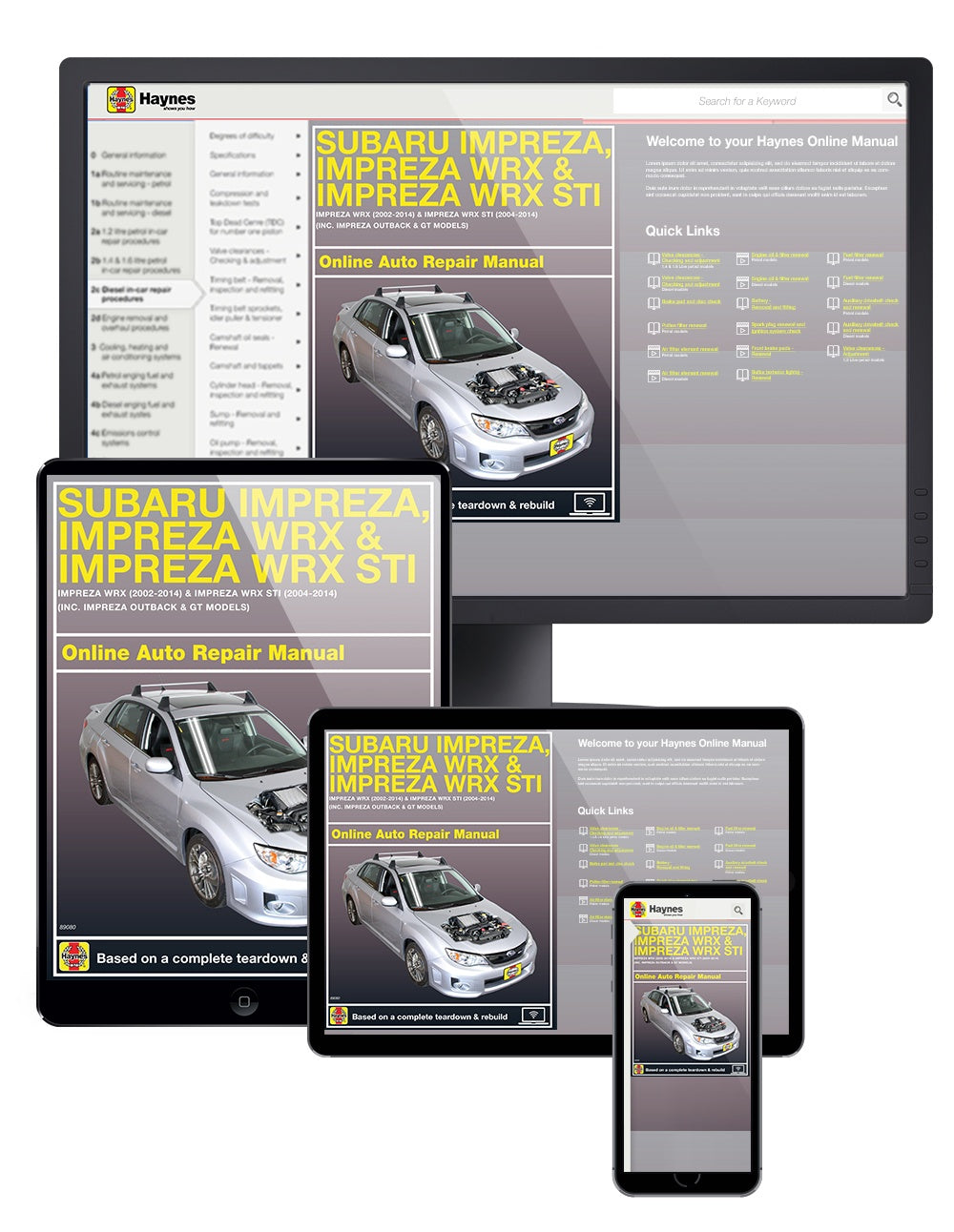 Subaru Impreza (02-11), Impreza WRX (02-14) & Impreza WRX STI (04-14) (inc. Impreza Outback & GT Models) Haynes Repair Manual