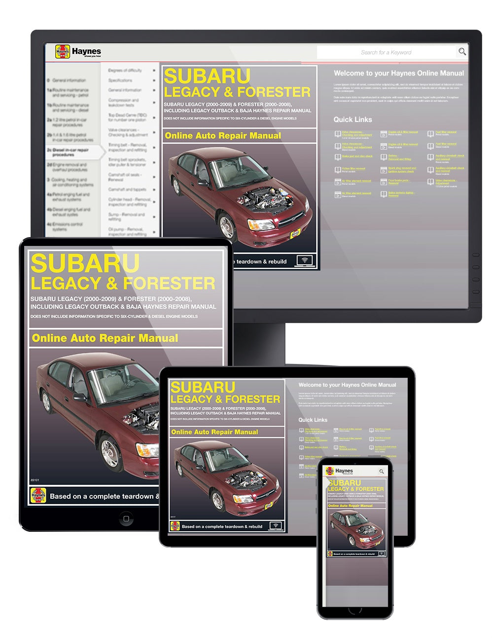 Subaru Legacy & Forester covering Legacy (00-09) & Forester (00-08), inc. Legacy Outback & Baja Haynes Repair Manual