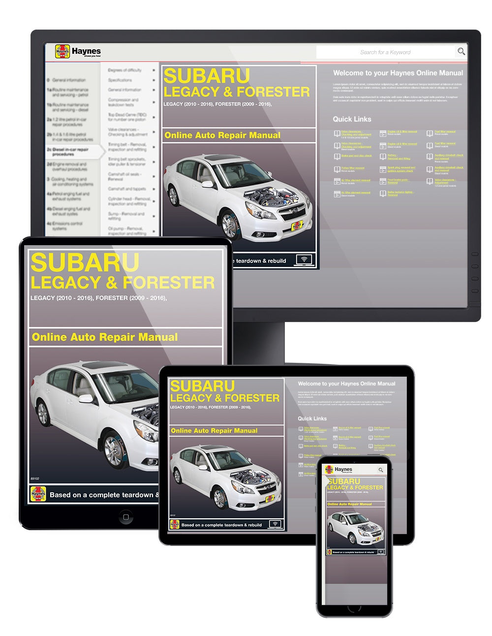 Subaru Legacy (10-16) & Forester (09-16) Haynes Repair Manual
