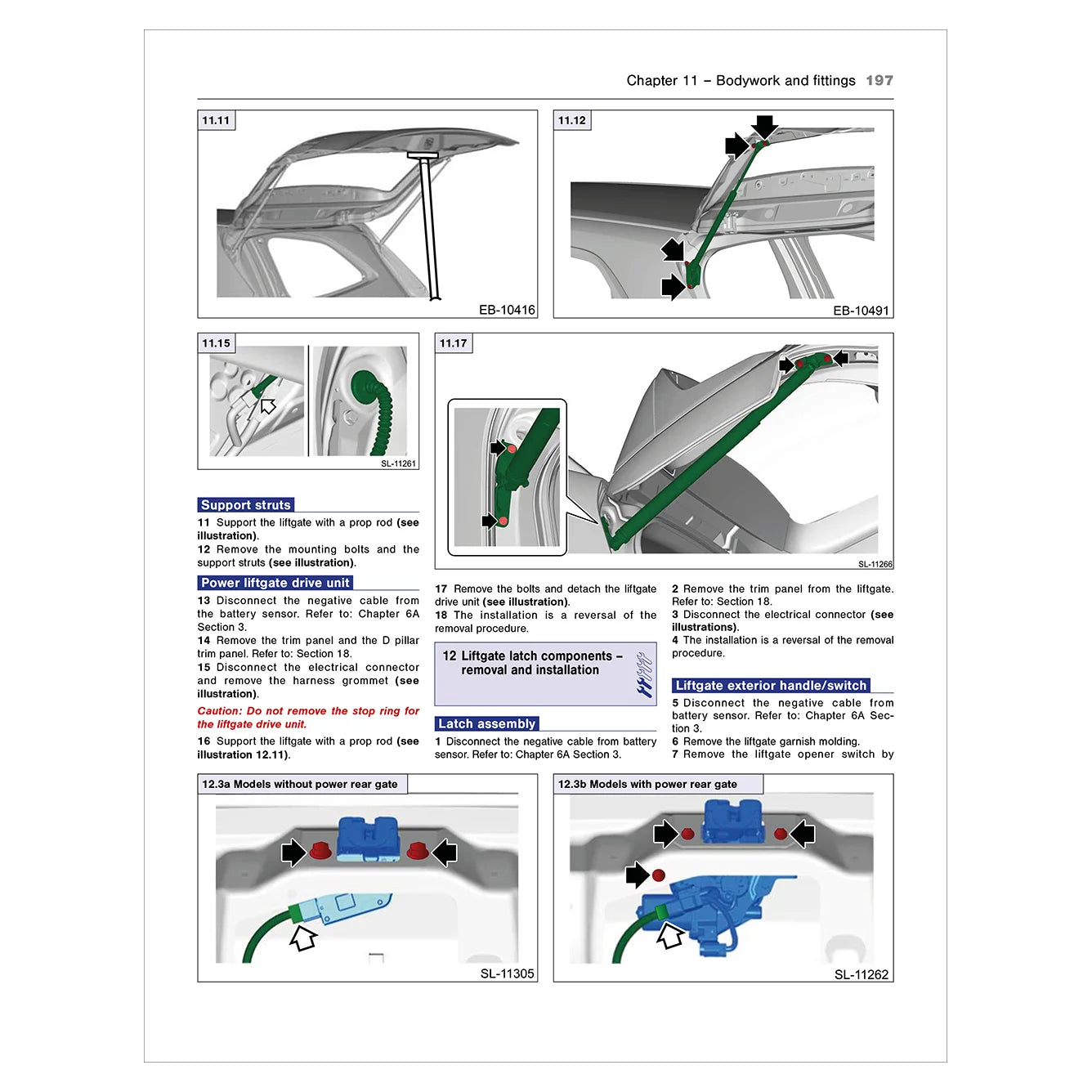 Technical diagram and instructions for car bodywork and fittings on a white background